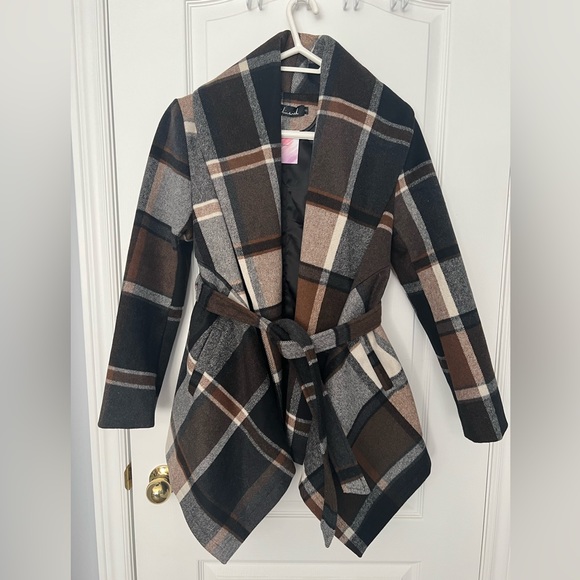 CHICWish Prairie Check Rabato Coat - Picture 6 of 10